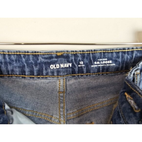 Old Navy Women's Jeans Size 12 Petite O.G. Loose High Rise Button Fly Denim Pant - Picture 6 of 11